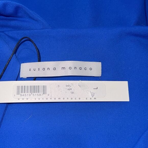 NWT Susana Monaco Tina Dress Royal Blue Large - Picture 12 of 14
